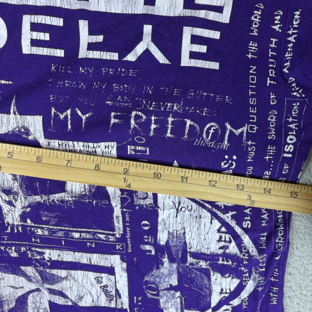 Defye Shirt Women Medium Graphic Tee Verita Deepwater Drifters Purple Streetwear - Picture 5 of 7